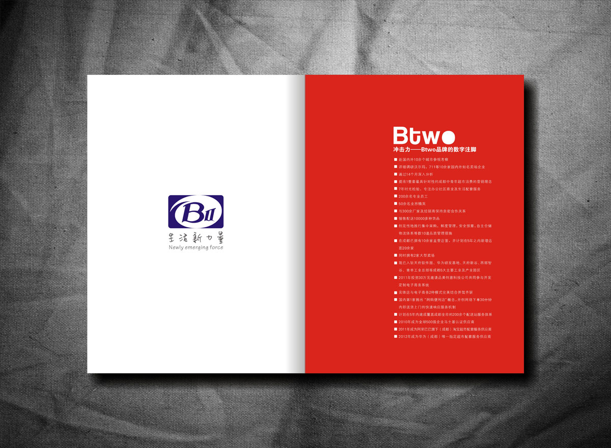 BTWO便利店畫冊設計_成都便利店形象畫冊設計公司