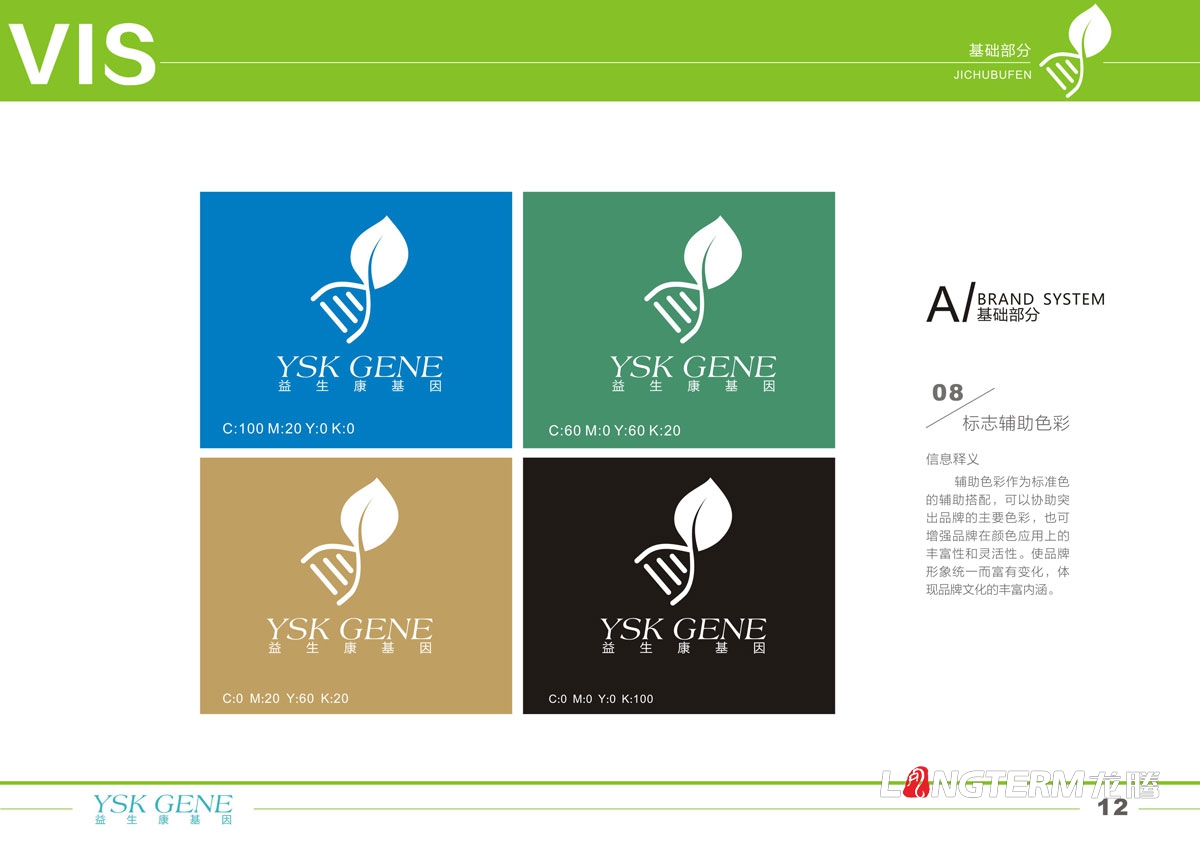 四川益生康基因工程有限公司品牌LOGO及VI形象設(shè)計|成都基因標(biāo)志商標(biāo)設(shè)計公司