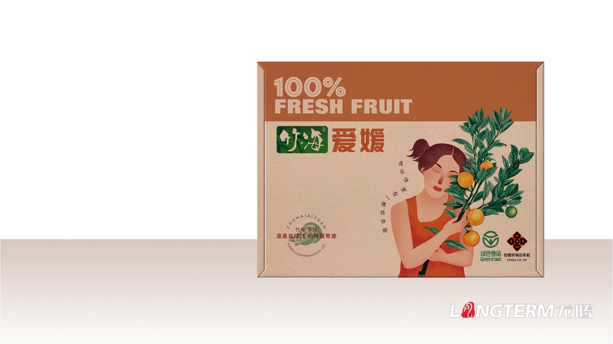 竹海愛媛產(chǎn)品包裝設(shè)計(jì)公司_成都水果橘子包裝箱原創(chuàng)手繪設(shè)計(jì)