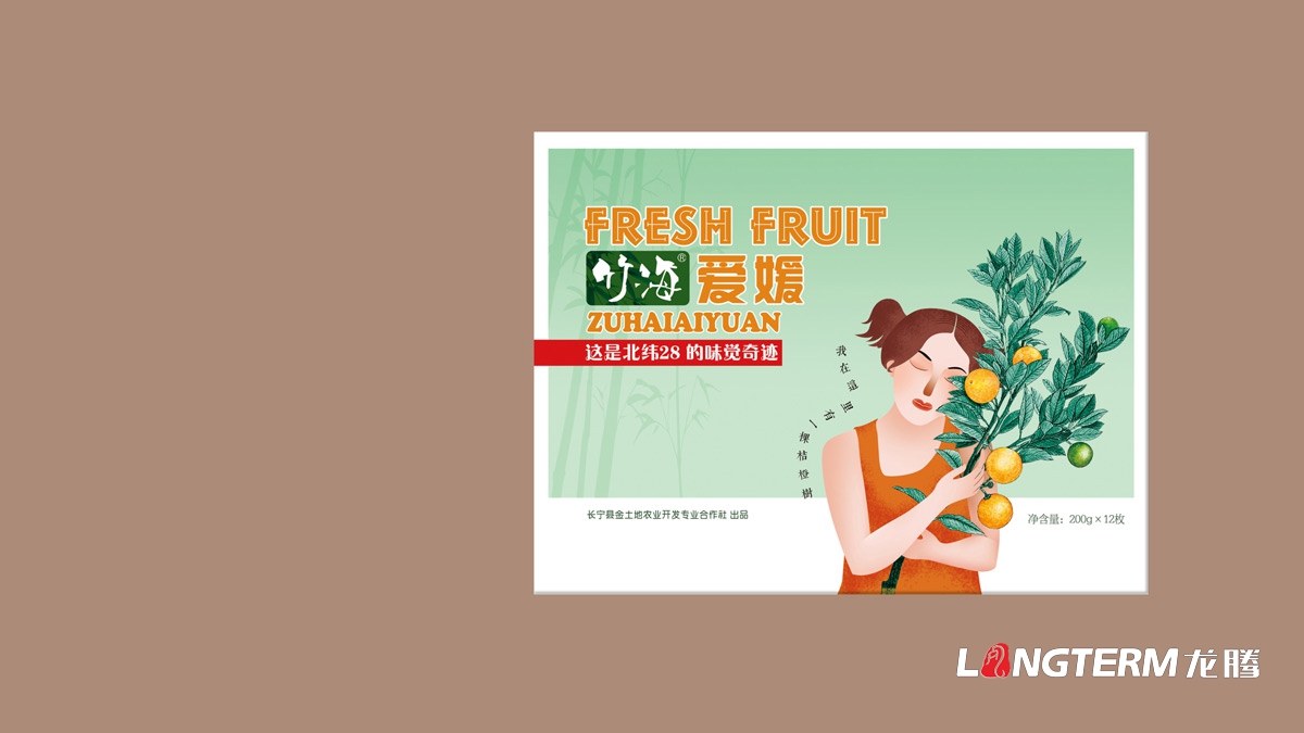 竹海愛媛產(chǎn)品包裝設(shè)計(jì)公司_成都水果橘子包裝箱原創(chuàng)手繪設(shè)計(jì)