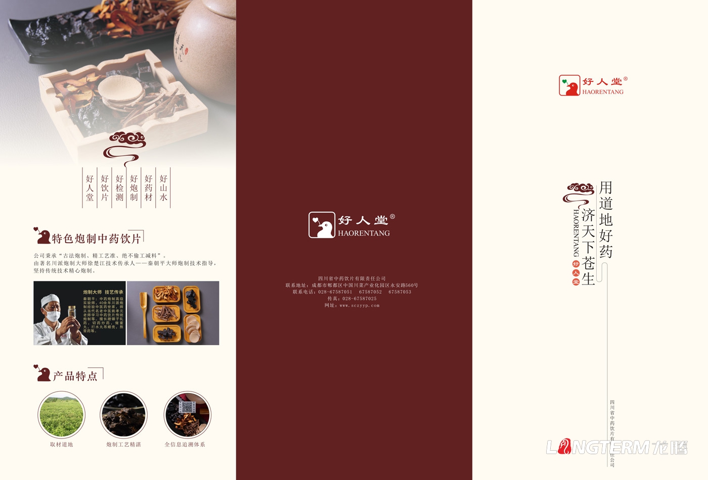 四川省中藥飲片有限責(zé)任公司三折頁設(shè)計